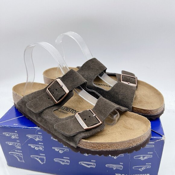 Birkenstock Arizona Sandal Mocha Brown Suede EU 44 Mens US 11- 11.5 Wide - Picture 1 of 15